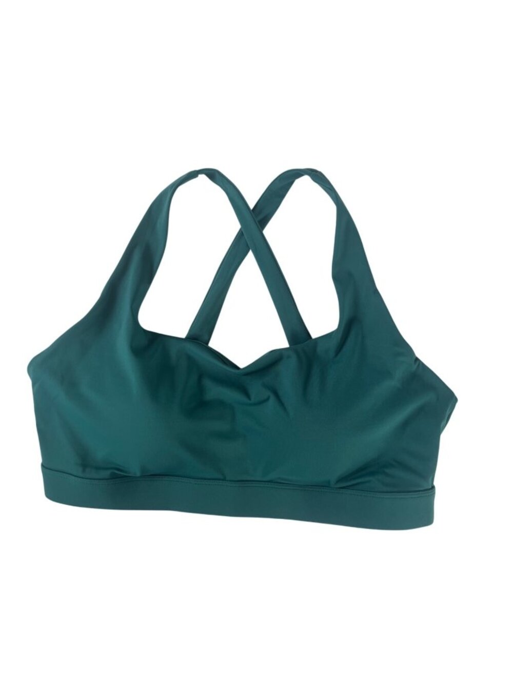 Running Girl Sports Bra Crossback Straps XXL Teal Workout Activewear Gym